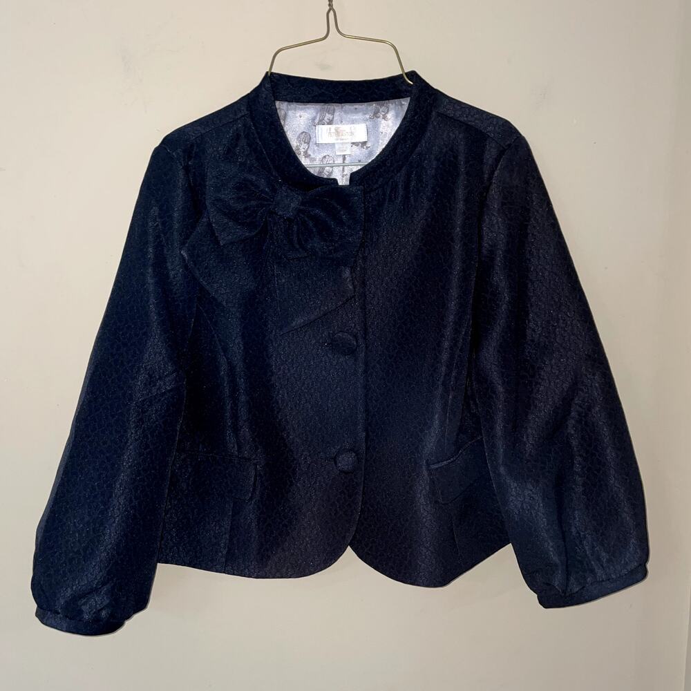 Erin Fetherston for Target Black Cropped Blazer Jacket Big Bow Whimsigoth Large